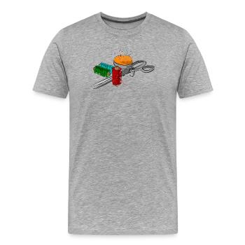 Schneider Werkzeug - Männer Premium Bio T-Shirt - Grau meliert - Vorne - Damien (186cm)
