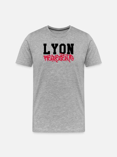 Lyon Représente - T-shirt bio Premium Homme - gris chiné