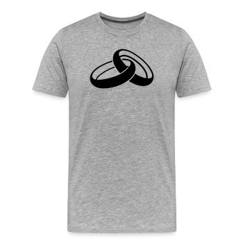 wedding - Men's Premium Organic T-Shirt - heather grey - Front - Damien (186cm)