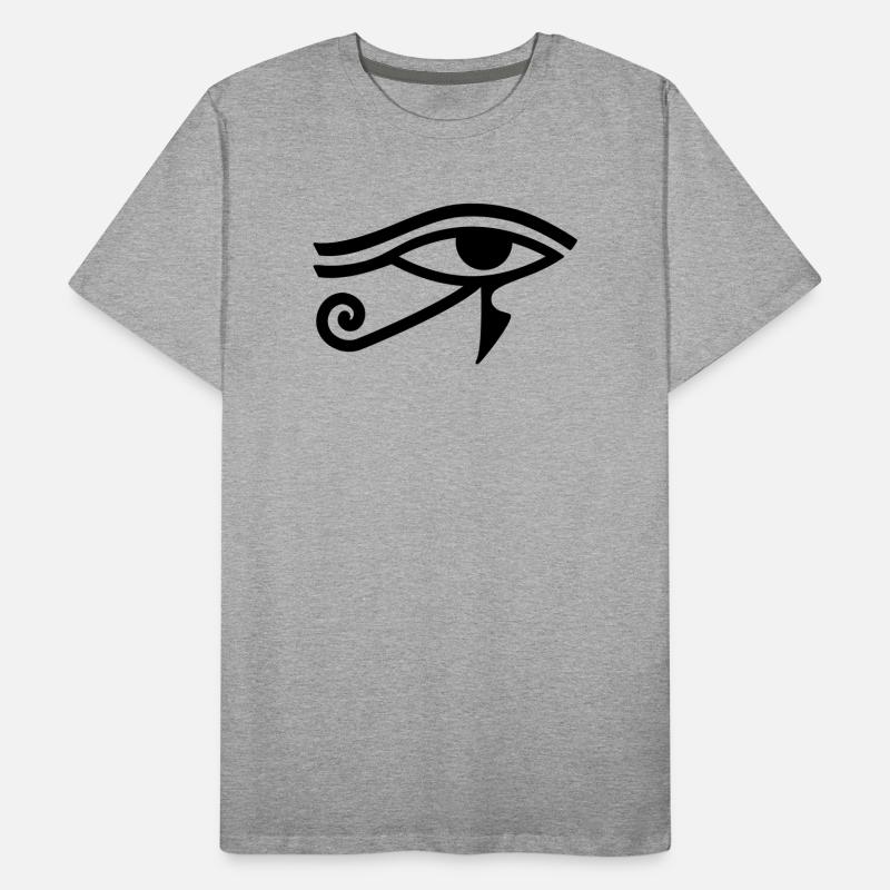 Œil de Horus Hiéroglyphe égyptien T-shirt bio Premium Homme