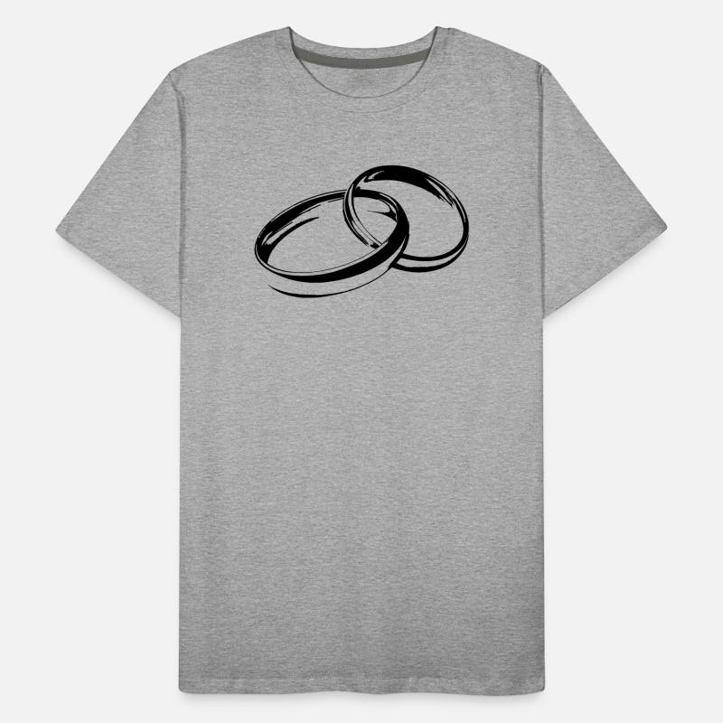 Alliances Bagues de mariage Bagues de mariage T-shirt bio Premium Homme