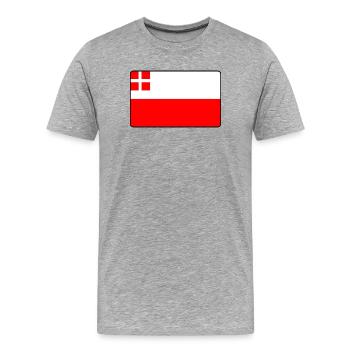 Drapeau de la province Utrecht drapeau Utrecht - T-shirt bio Premium Homme - gris chiné - Devant - Damien (186cm)