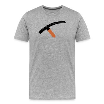 Un marteau de rue pour colorer les rues - T-shirt bio Premium Homme - gris chiné - Devant - Damien (186cm)