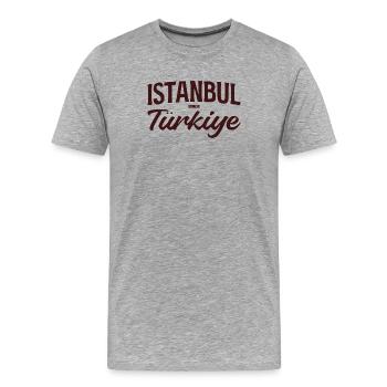 Istanbul - Men's Premium Organic T-Shirt - heather grey - Front - Damien (186cm)