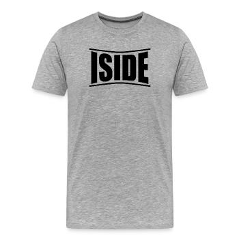 t-shirt Iside idée cadeau t-shirt - T-shirt bio Premium Homme - gris chiné - Devant - Damien (186cm)