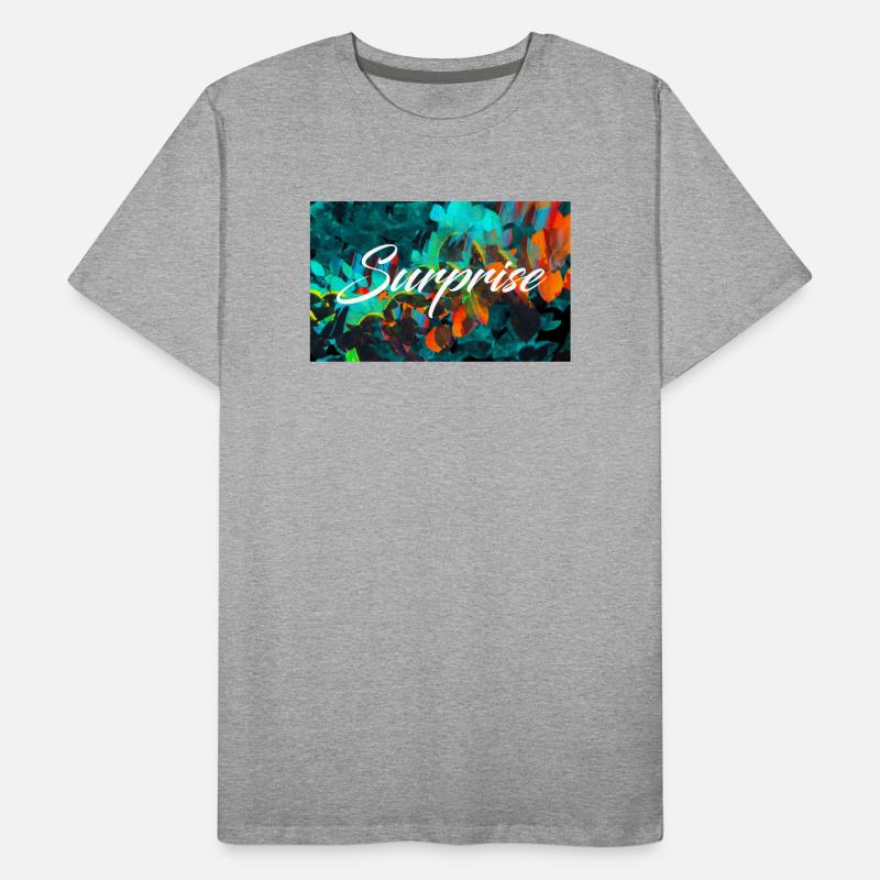 Surprise Colorée Feuillages Script T-shirt bio Premium Homme