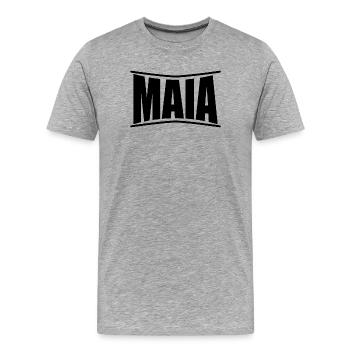 Name T-Shirt Maia T-Shirt Geschenkidee - Männer Premium Bio T-Shirt - Grau meliert - Vorne - Damien (186cm)
