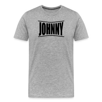 name t-shirt Johnny t-shirt gift idea - Men's Premium Organic T-Shirt - heather grey - Front - Damien (186cm)