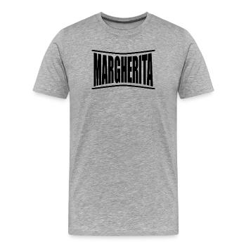 Name T-Shirt Margherita T-Shirt Geschenkidee - Männer Premium Bio T-Shirt - Grau meliert - Vorne - Damien (186cm)