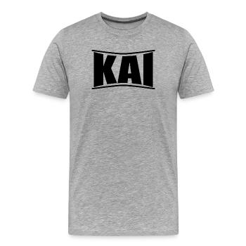 name t-shirt Kai t-shirt gift idea - Men's Premium Organic T-Shirt - heather grey - Front - Damien (186cm)