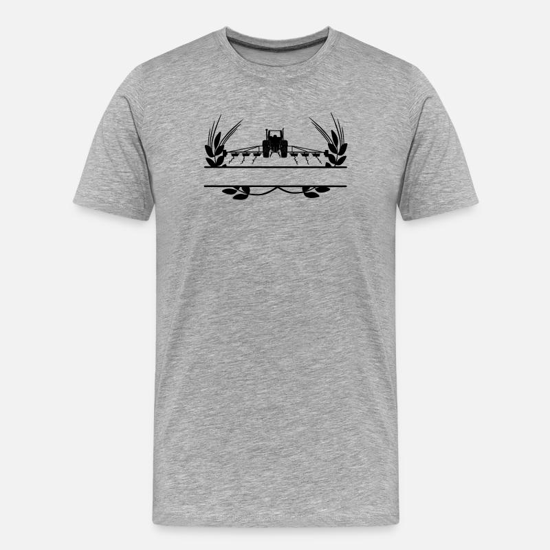 Ackerbau Traktor Getreideanbau - Männer Premium Bio T-Shirt - Grau meliert