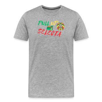 pull up - T-shirt bio Premium Homme - gris chiné - Devant - Damien (186cm)