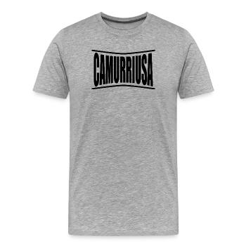 T-Shirt Sicilia Termine siciliano camurriusa - Männer Premium Bio T-Shirt - Grau meliert - Vorne - Damien (186cm)