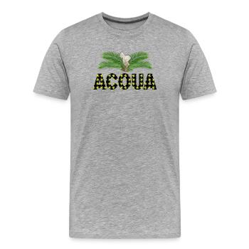 ACOUA - Männer Premium Bio T-Shirt - Grau meliert - Vorne - Damien (186cm)