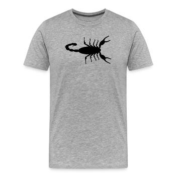 Venomous Animals Emperor Scorpion - Men's Premium Organic T-Shirt - heather grey - Front - Damien (186cm)