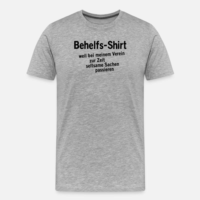 Behelfs-Shirt - Männer Premium Bio T-Shirt - Grau meliert
