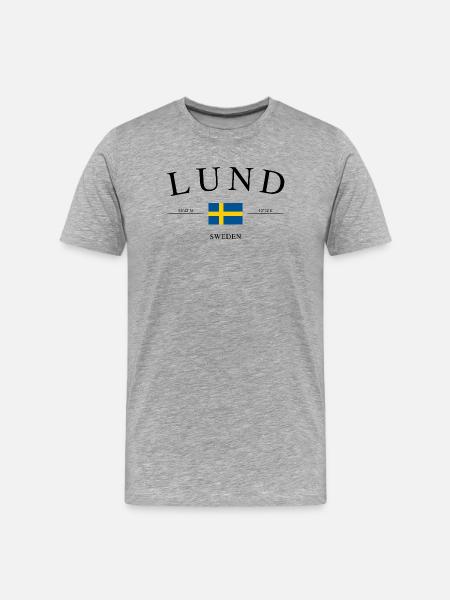 Lund Sweden – Holiday Souvenir & Gift - Men's Premium Organic T-Shirt - heather grey
