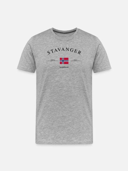 Stavanger Norway – Holiday Souvenir & Gift - Men's Premium Organic T-Shirt - heather grey