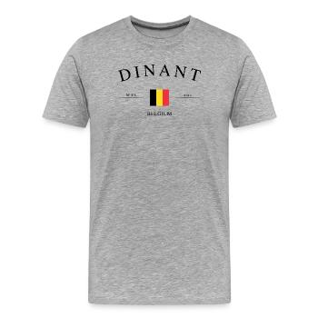 Dinant, Belgique – Souvenir et cadeau de vacances - T-shirt bio Premium Homme - gris chiné - Devant - Damien (186cm)