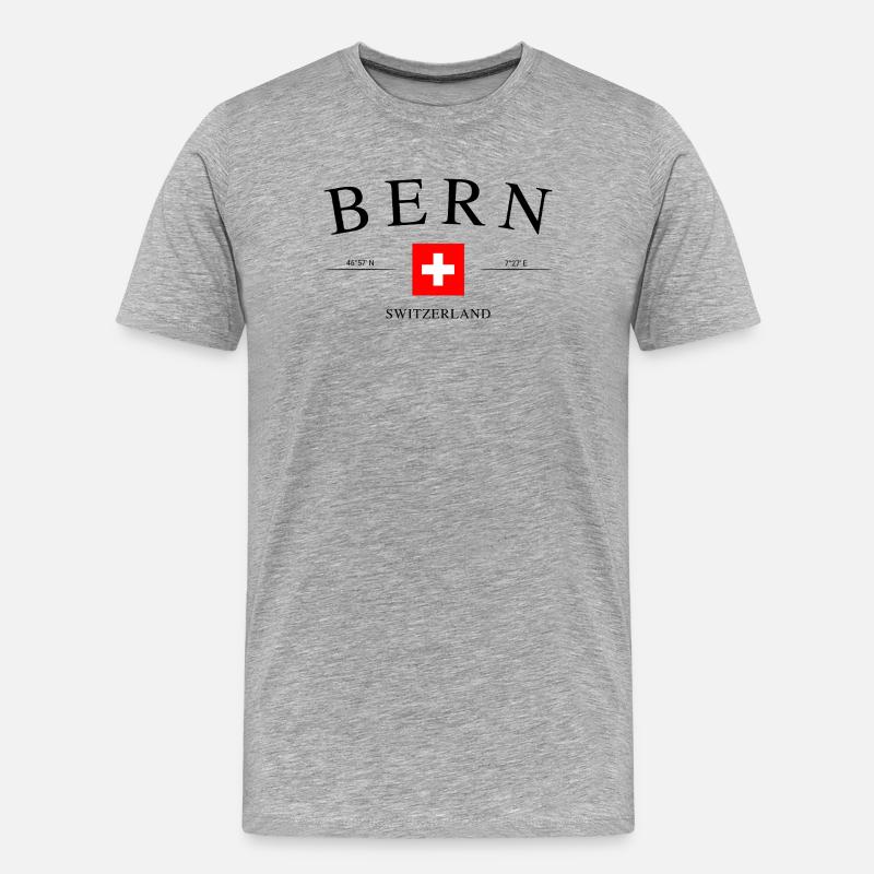 Bern Schweiz – Urlaub Souvenir & Geschenk - Männer Premium Bio T-Shirt - Grau meliert
