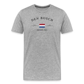 Bois-le-Duc – Souvenir et cadeau des Fêtes - T-shirt bio Premium Homme - gris chiné - Devant - Damien (186cm)