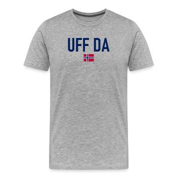Amour - Drapeau de la Norvège - Norvège - Norvège - T-shirt bio Premium Homme - gris chiné - Devant - Damien (186cm)
