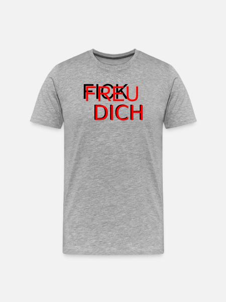 Fick Freu - Men's Premium Organic T-Shirt - heather grey