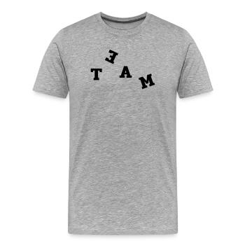Équipe - T-shirt bio Premium Homme - gris chiné - Devant - Damien (186cm)