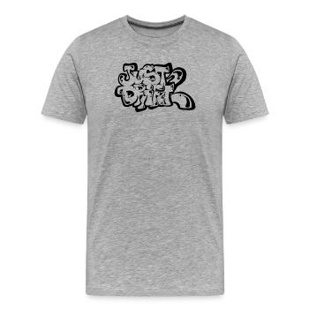Just Drift 02 - Männer Premium Bio T-Shirt - Grau meliert - Vorne - Damien (186cm)