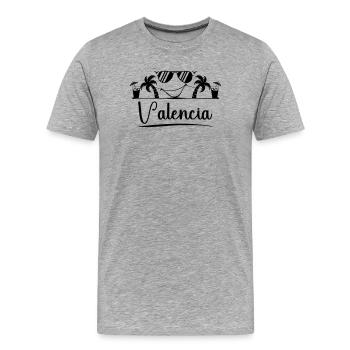 Valencia - Men's Premium Organic T-Shirt - heather grey - Front - Damien (186cm)