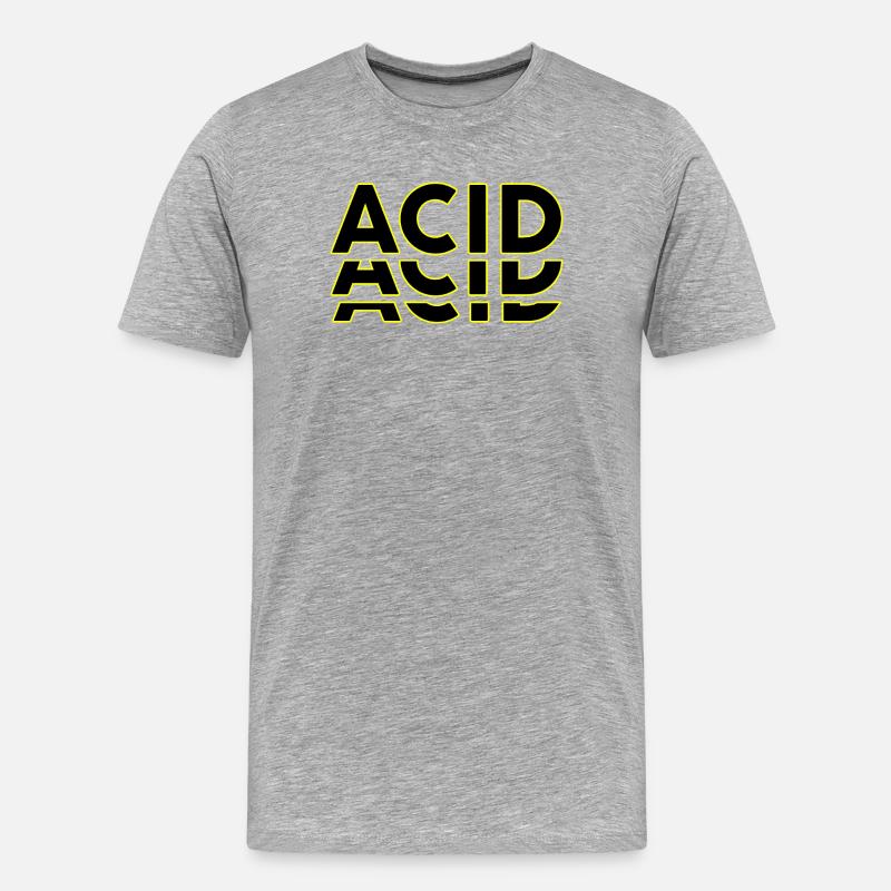 Acid Techno Amelie Harte Dunkle Beats - Männer Premium Bio T-Shirt - Grau meliert