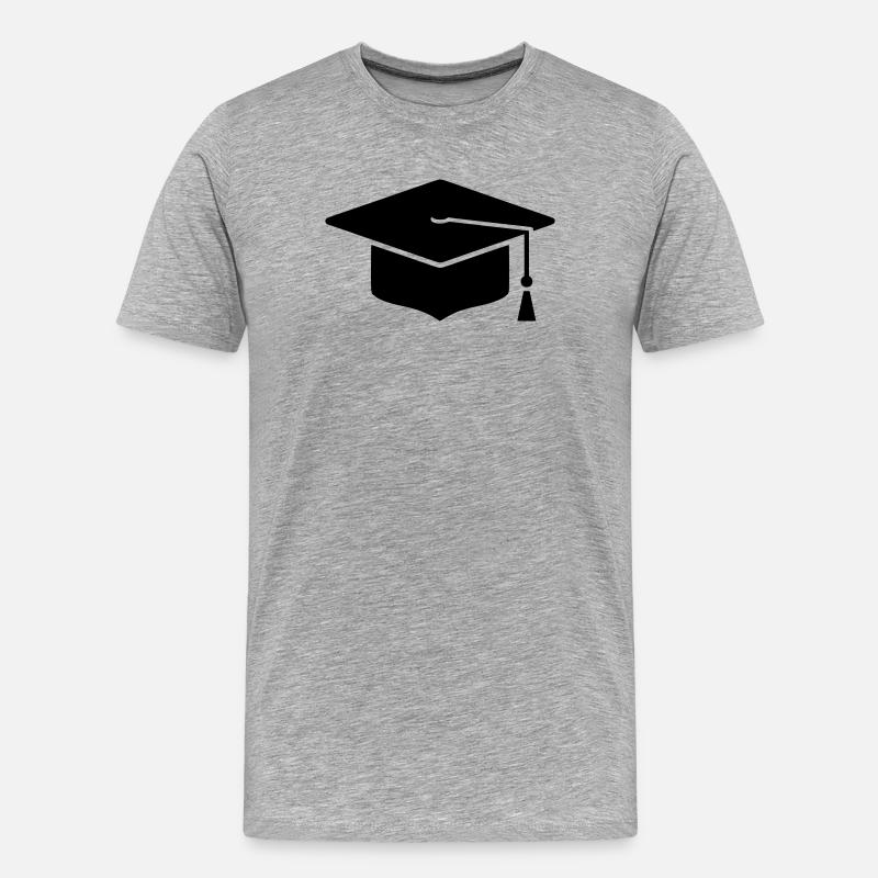 Doktorhut Abschluss Icon - Männer Premium Bio T-Shirt - Grau meliert