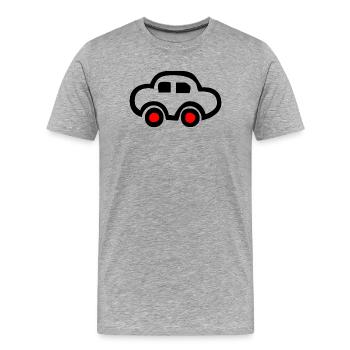 Car - Men's Premium Organic T-Shirt - heather grey - Front - Damien (186cm)