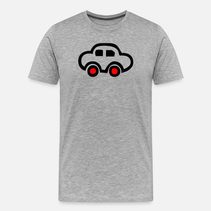 Auto - Männer Premium Bio T-Shirt - Grau meliert