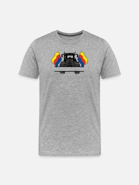 North Holland_Tractor_Custom_Edition - Men's Premium Organic T-Shirt - heather grey