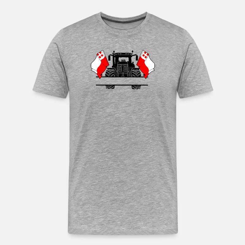 Utrecht_Tractor_Custom_Edition - Männer Premium Bio T-Shirt - Grau meliert