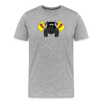 Süd Holland_Tractor_Pride - Männer Premium Bio T-Shirt - Grau meliert - Vorne - Damien (186cm)