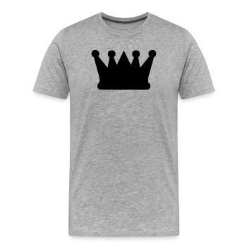 Couronne - T-shirt bio Premium Homme - gris chiné - Devant - Damien (186cm)