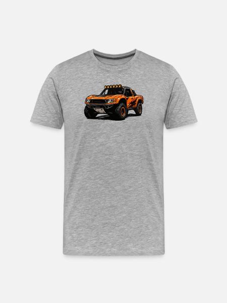 Orange Offroad Truck Flair - Men's Premium Organic T-Shirt - heather grey