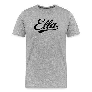 Ella Name Gift Avant-Famille - T-shirt bio Premium Homme - gris chiné - Devant - Damien (186cm)