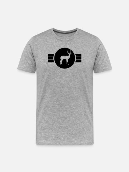 Antelope Silhouette - Men's Premium Organic T-Shirt - heather grey
