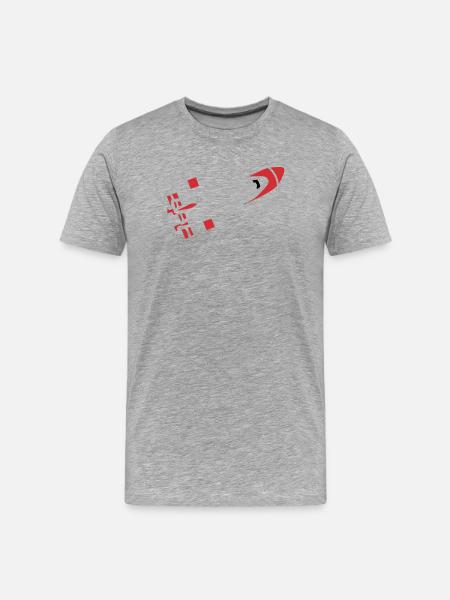 Abstract Rocket Silhouette - Men's Premium Organic T-Shirt - heather grey