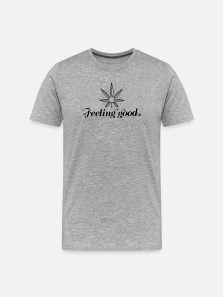 sich wohlfühlen - Männer Premium Bio T-Shirt - Grau meliert
