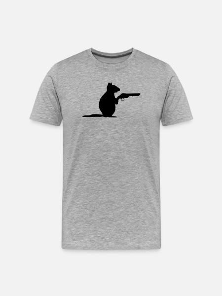 gun - Men's Premium Organic T-Shirt - heather grey