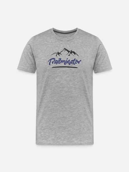 Trail Running - Trailminator - Men's Premium Organic T-Shirt - heather grey