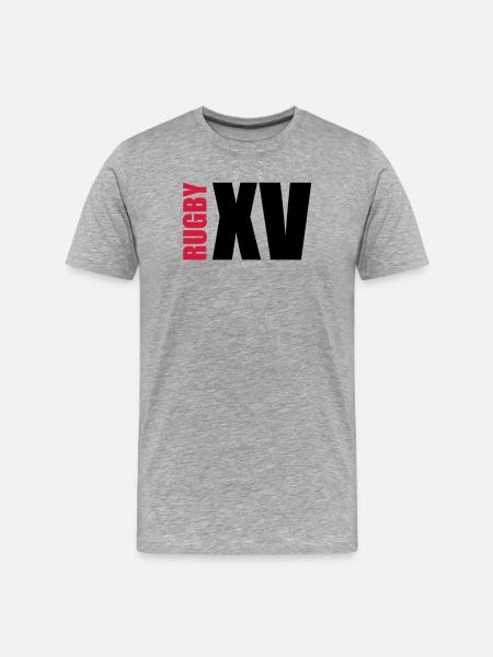 Rugby - Men's Premium Organic T-Shirt - heather grey