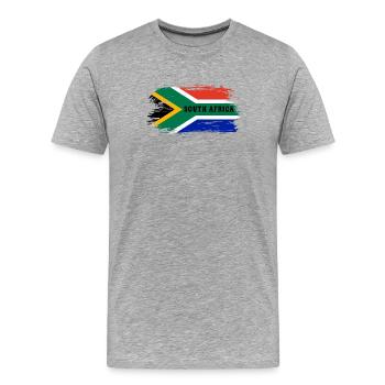 South Africa Flag / Gift Cape Town Johannesburg - Men's Premium Organic T-Shirt - heather grey - Front - Damien (186cm)