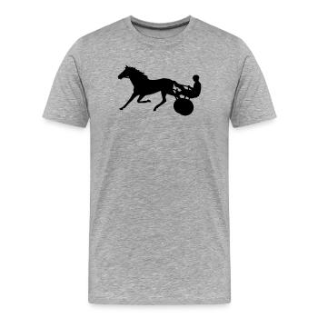 harness racing - Men's Premium Organic T-Shirt - heather grey - Front - Damien (186cm)