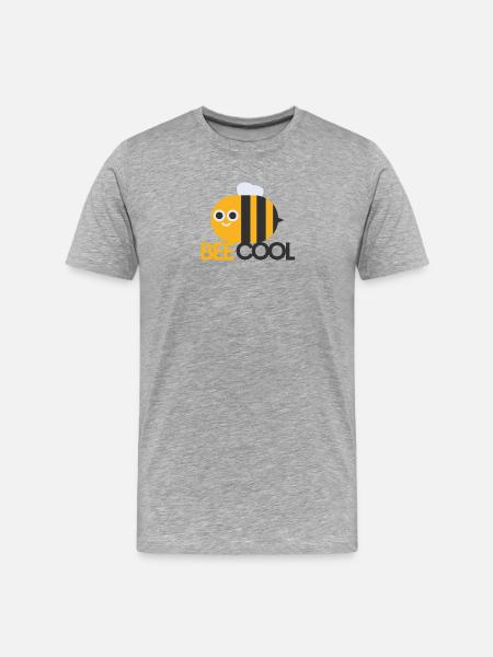 Bee Cool Chef Bee - Men's Premium Organic T-Shirt - heather grey