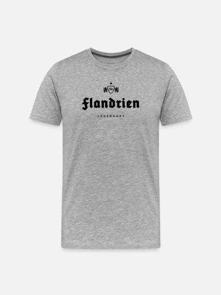 Flandrien race t shirt - Men's Premium Organic T-Shirt - heather grey